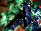 A photo of the mineral azurite