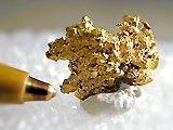 A photo of the mineral gold