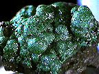 A photo of the mineral malachite