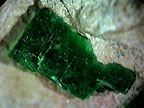 A photo of the mineral torbernite