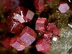 A photo of the mineral vanadinite